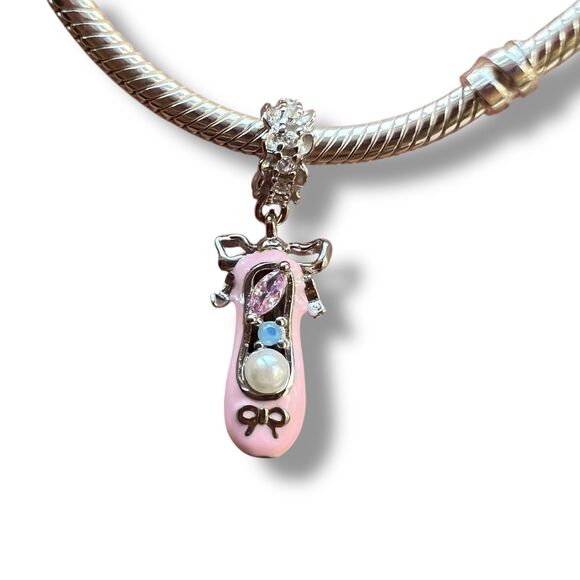 Pointe Shoe Balletcore S925 Sterling Silver Pandora Moments Compatible Charm - Picture 5 of 11